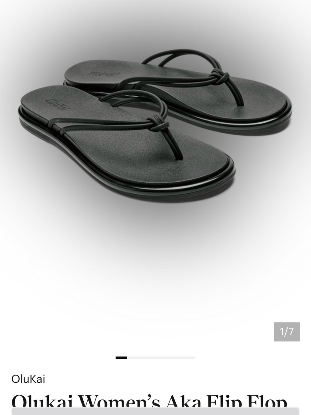 Olukai Women’s Aka Flip Flop Sandal in Black